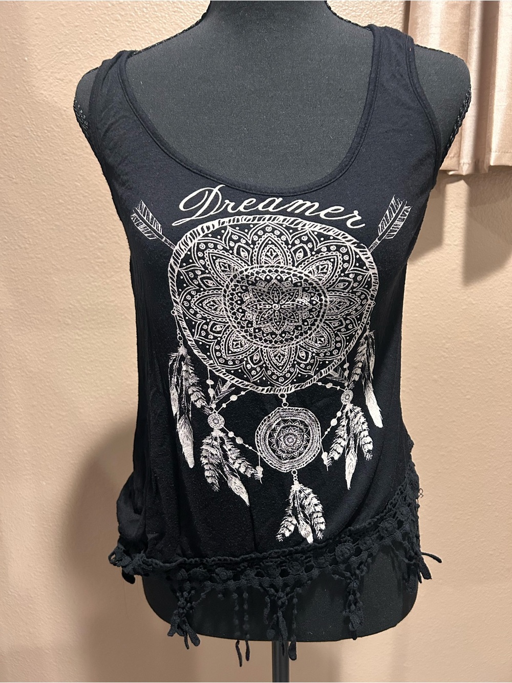 Y2k Dreamer Black Sleeveless Top size small